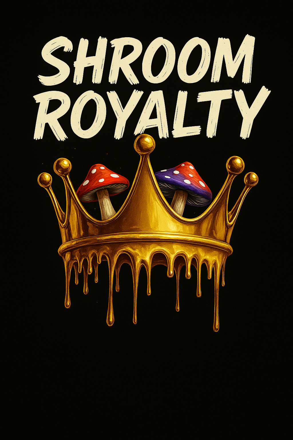 Oversized faded "Shroom Royalty" t-shirt