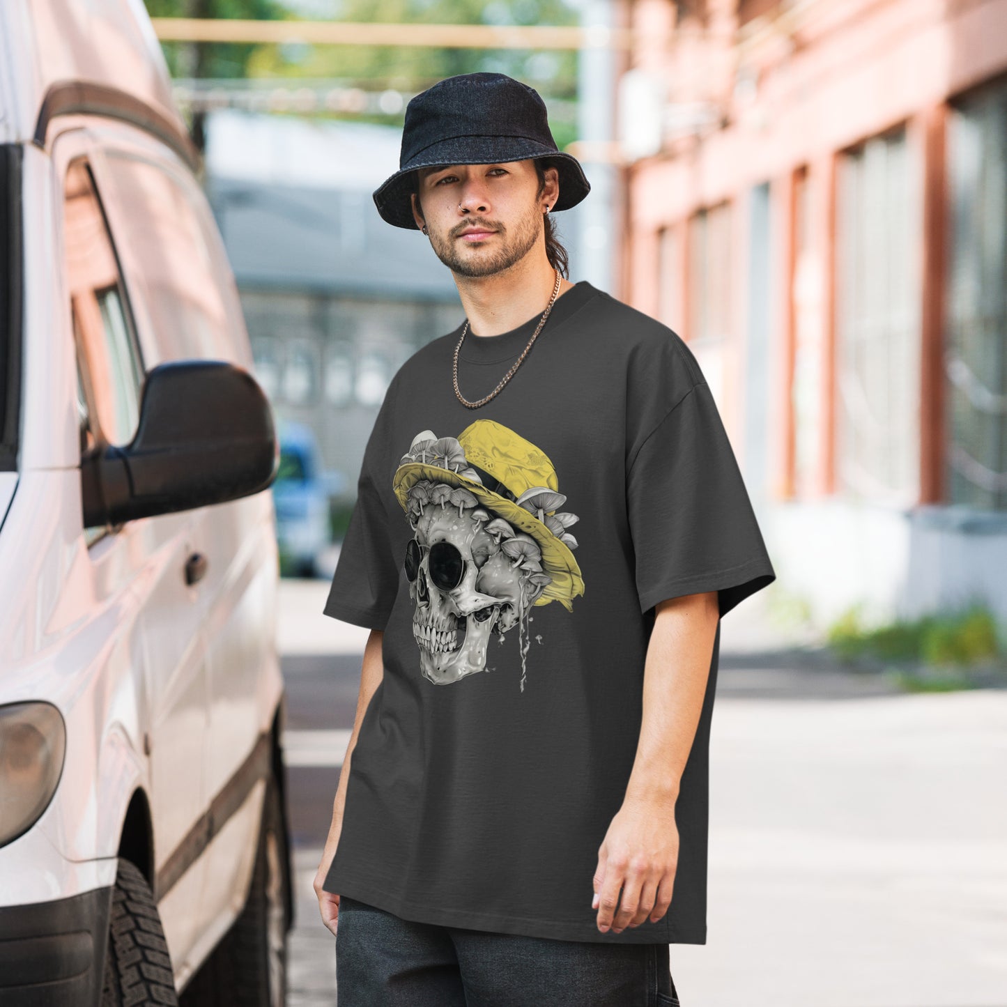 Oversized "Fungi Skull Vibes"