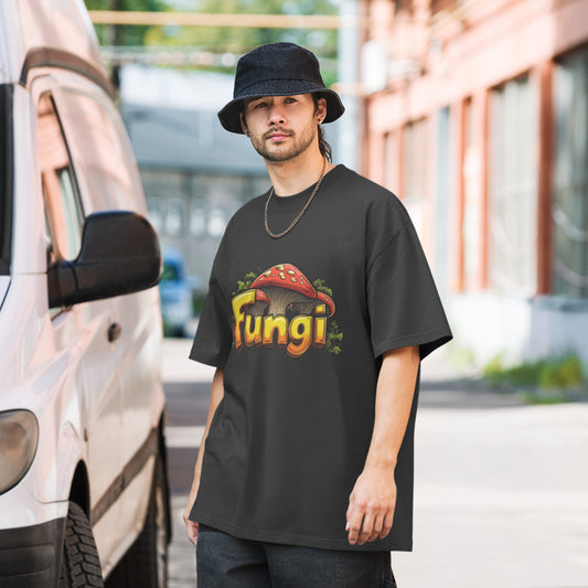 Oversized faded "Fungi" t-shirt