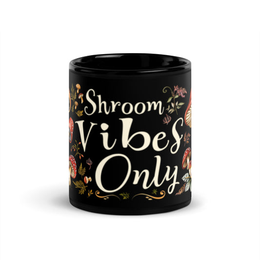Black Fungi Vibes Only Mug