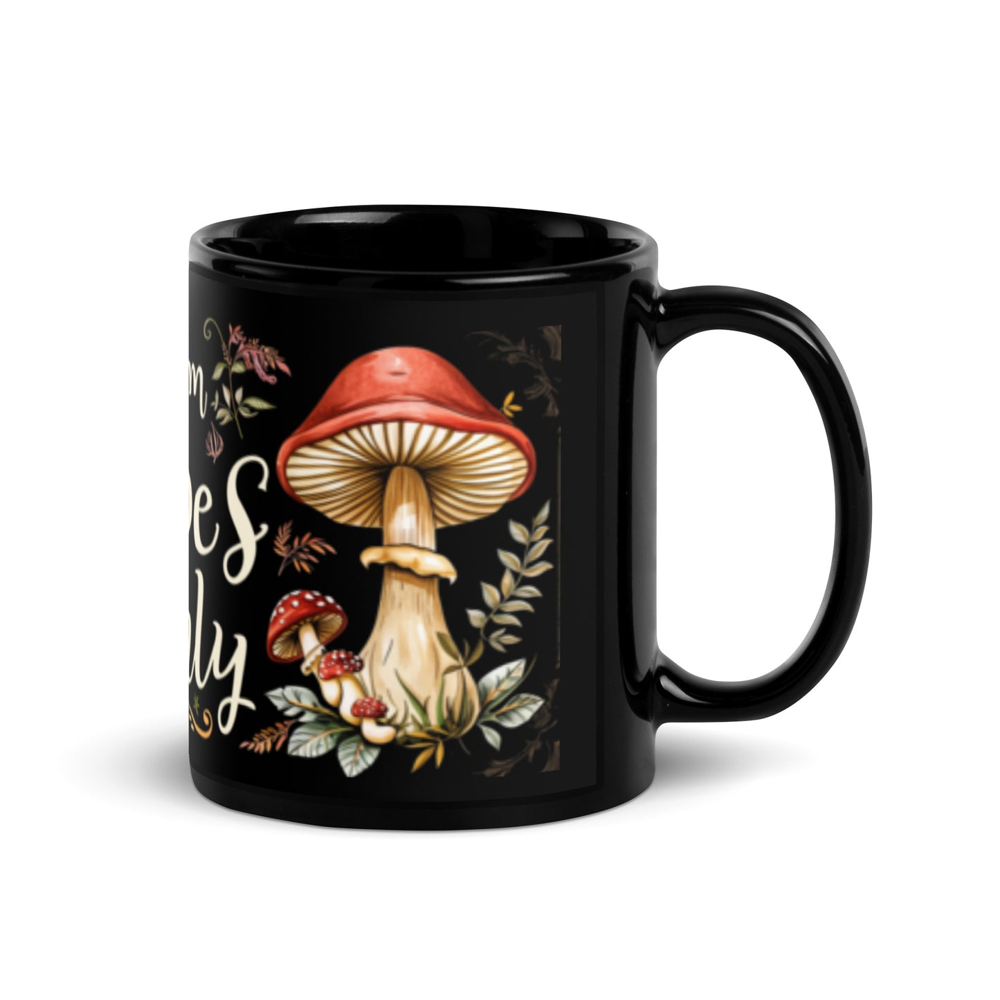 Black Fungi Vibes Only Mug