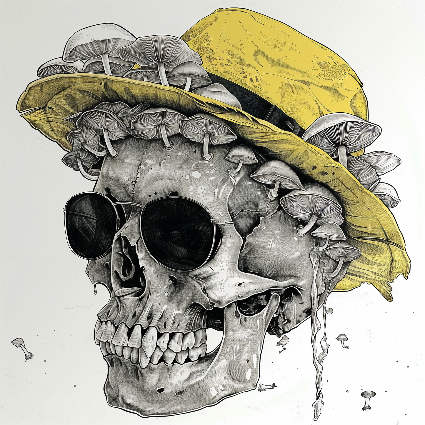 Oversized "Fungi Skull Vibes"