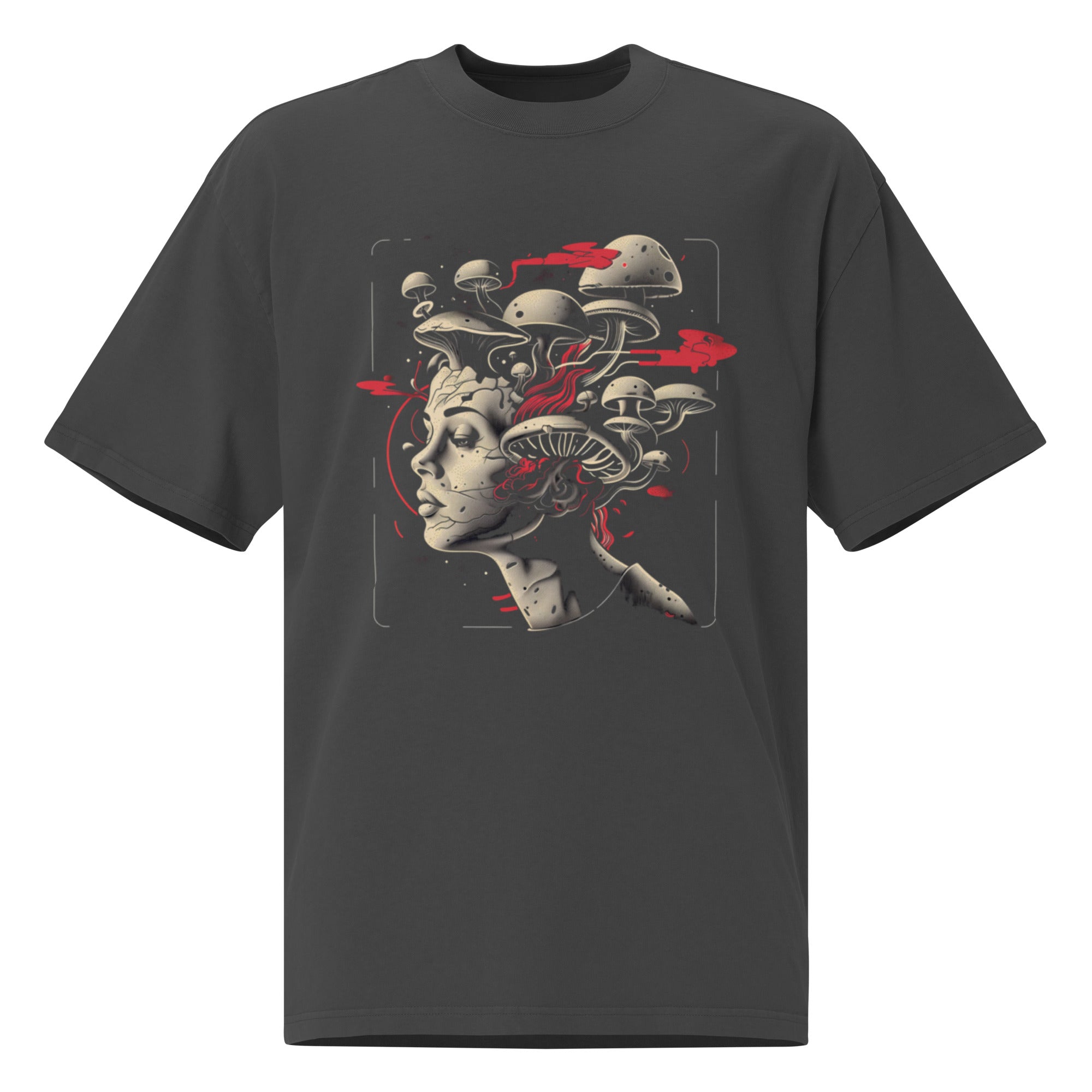 【SATIIIZ】World Pigment Over T-Shirt UUL Pigment Short-Sleeved T-Shirt - satiiiz
