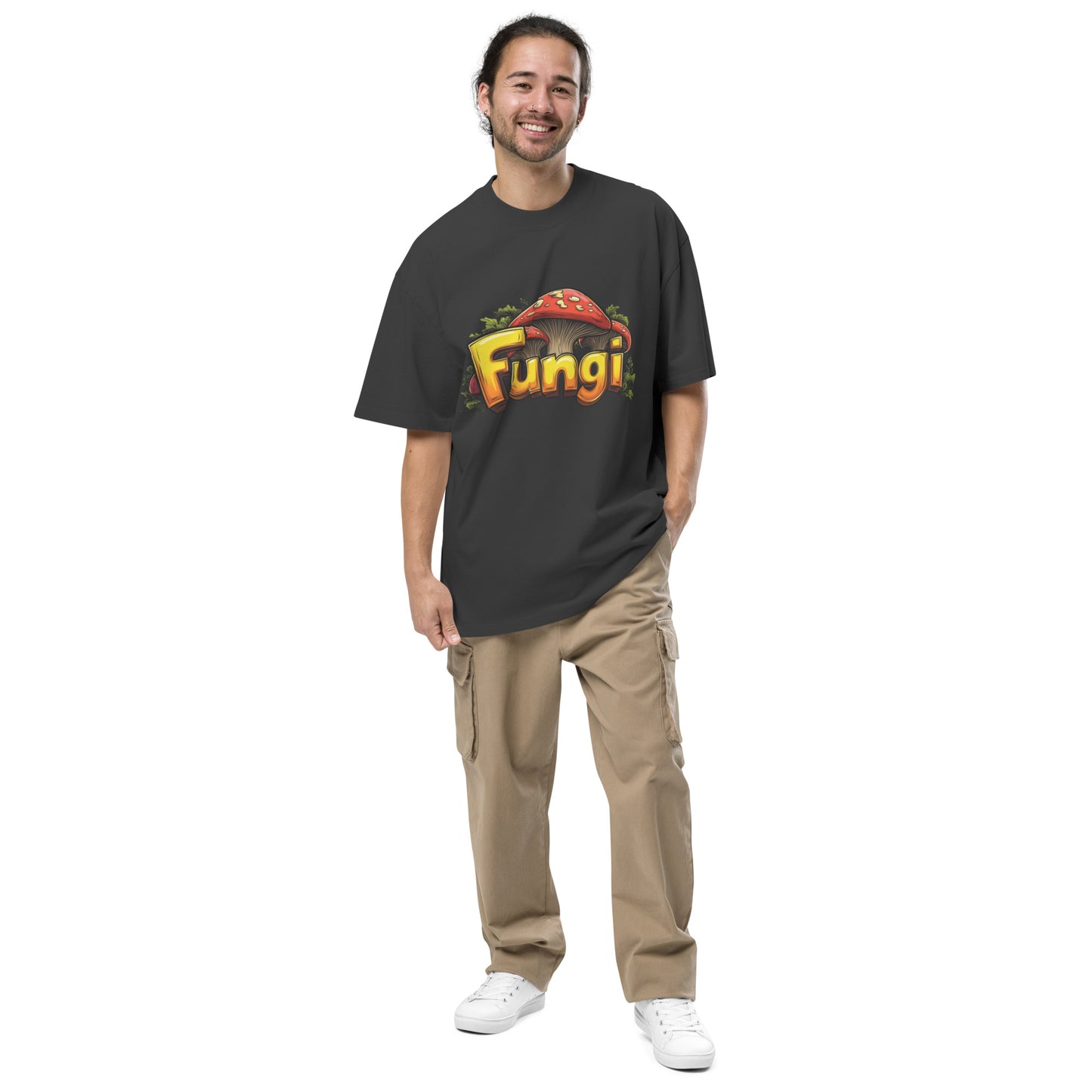 Oversized faded "Fungi" t-shirt